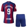 Conjunto (Camiseta+Pantalón Corto) FC Barcelona Lewandowski 9 Primera Equipación 23-24 - Niño